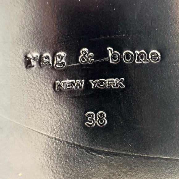 Rag & Bone  Audrey black croco eather desert boot womens 8 - Picture 13 of 15